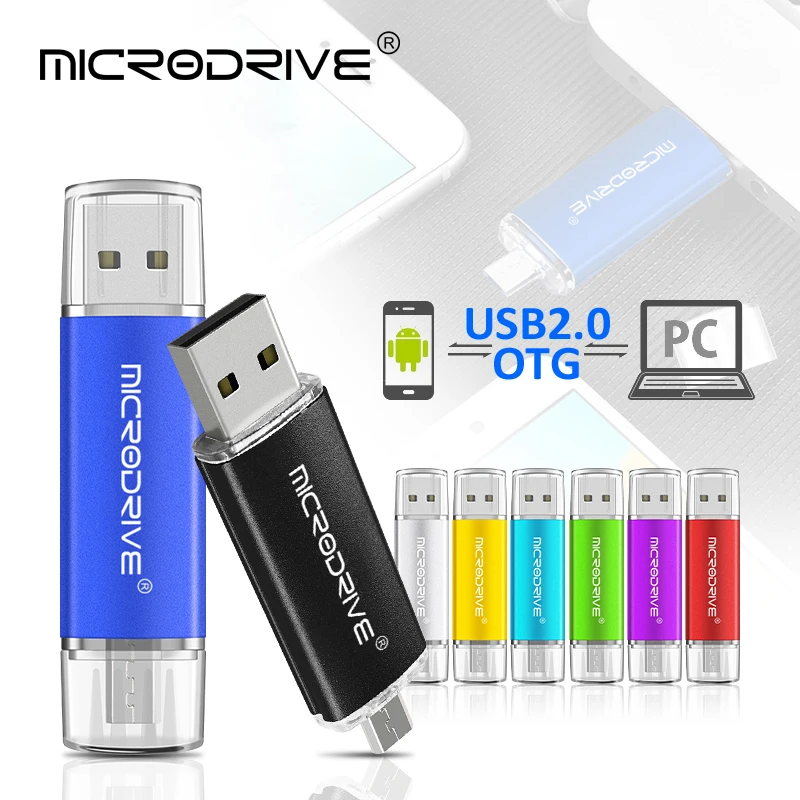 Цветной металлический OTG usb флеш накопитель объемом 64 ГБ 128 типа c 32 16 8