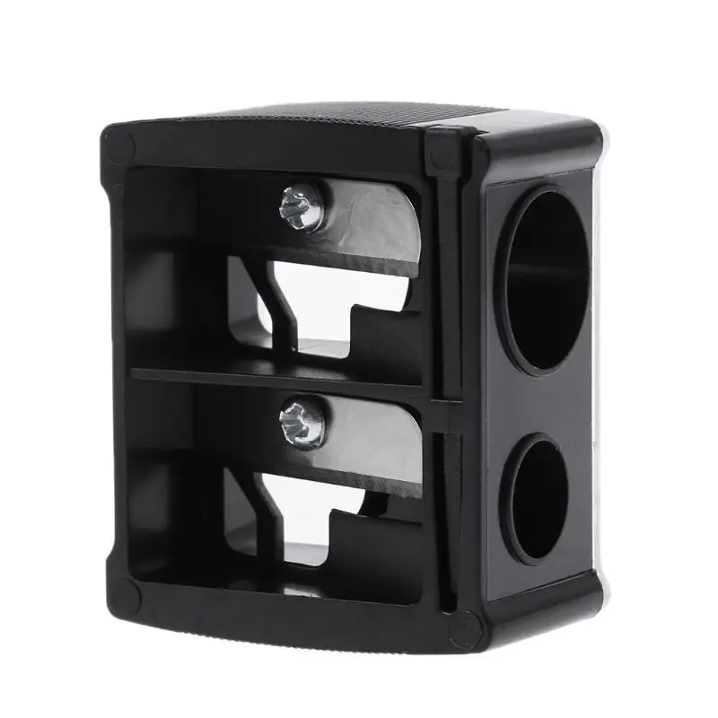 Для девочек 2 отверстия Портативный точилка для косметических карандашей бровей