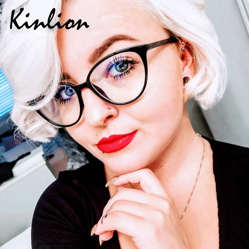 Оправа для очков Kinlion кошачий глаз женщин и мужчин оптическая прозрачная