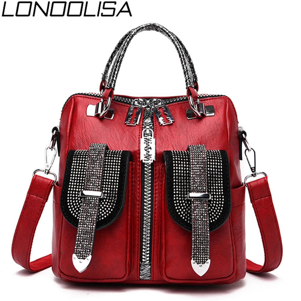 Модный женский маленький рюкзак 3 в 1 с бриллиантами изысканный роскошный ранец