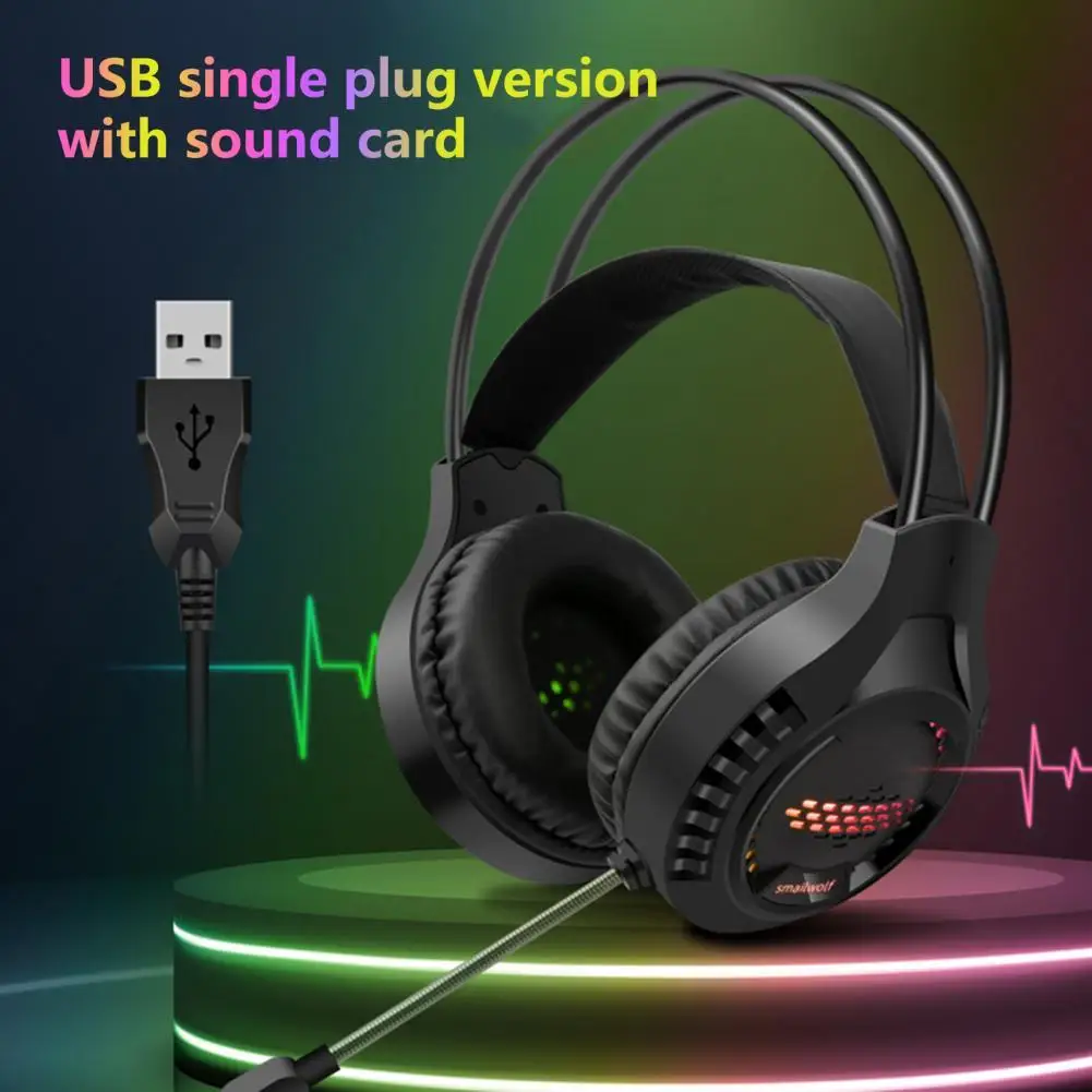 

Comfortable Wearing 3.5mm/USB Over Ear RGB Gamer Headphone for Gamer