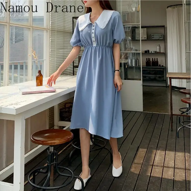 Женское платье феи во французском стиле приталенное ТРАПЕЦИЕВИДНОЕ ПЛАТЬЕ