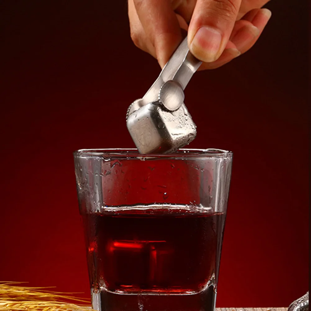 Нержавеющая сталь Сердце квадратной формы кубики льда камень Виски напиток пиво