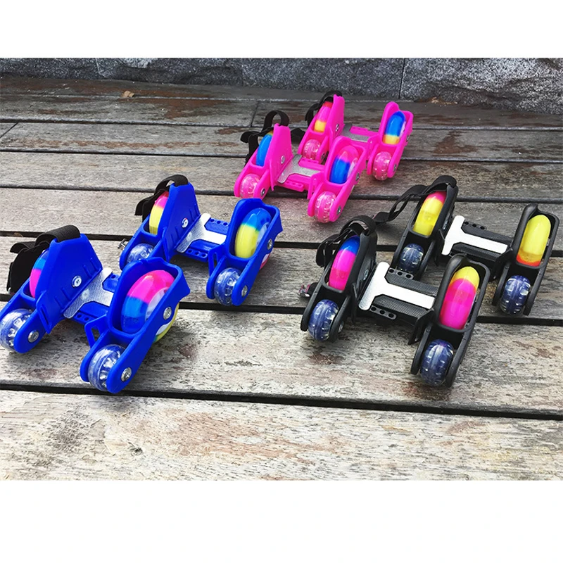 

Children Sports 4 Wheels Pulley Lighted Flashing LED Wheels Heel Skate Rollers Skates Shoe Flashing Roller Skate Shoes Kids Gift