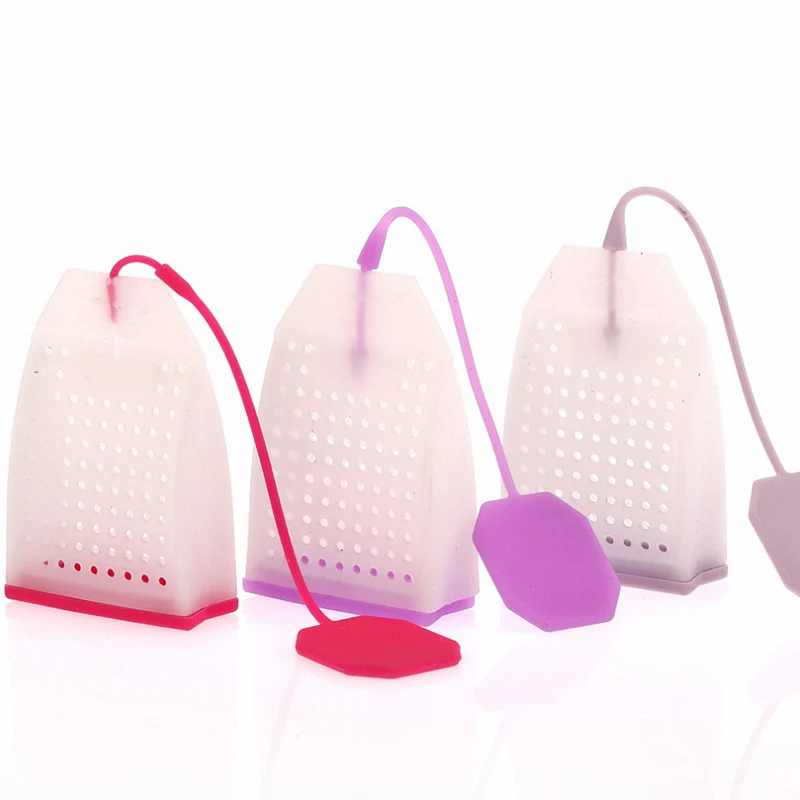 10pcs Silicone Tea Strainer Reusable Non-toxic Herbal Spice Filter Diffuser Kitchen Tools Holder Bag Style Infuser | Дом и сад