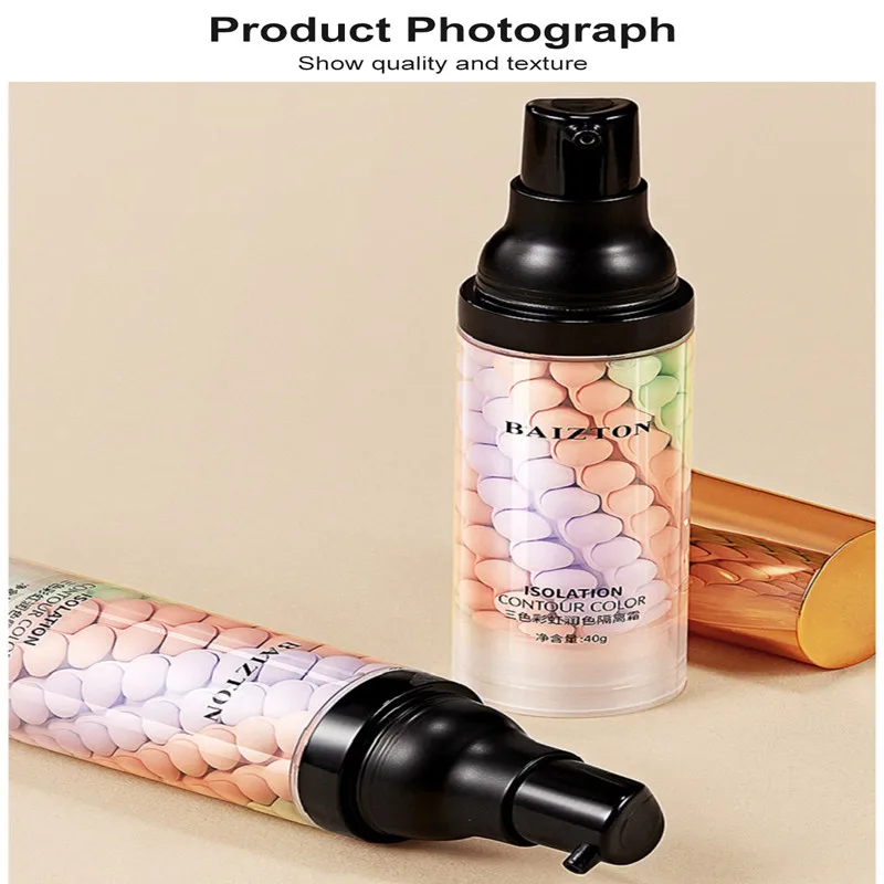 

Three-color Base Mixed Isolation Lotion Fill Pores Foundation Moisturizing Bright Primer Concealer Makeup Liquid Skin Makeup