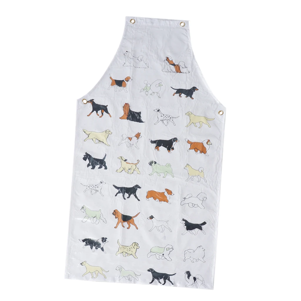 Водонепроницаемые фартуки клейкие из ПВХ для профессиональных грумеров белые |