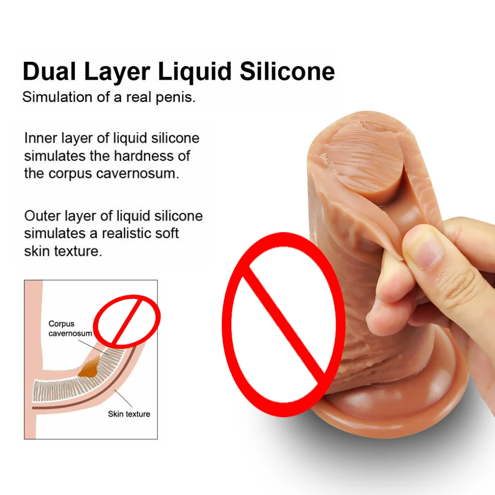 Реалистичный фаллоимитатор для женщин гибкий Пенис с присоской продукты