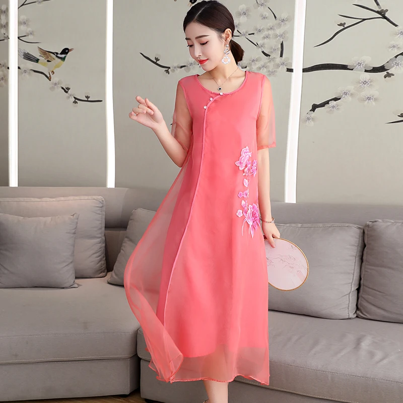 Элегантное винтажное китайское платье-Ципао aodai из Вьетнама для женщин, традиционная одежда ao dai, китайское платье Ципао cheongsam - Цвет: color1