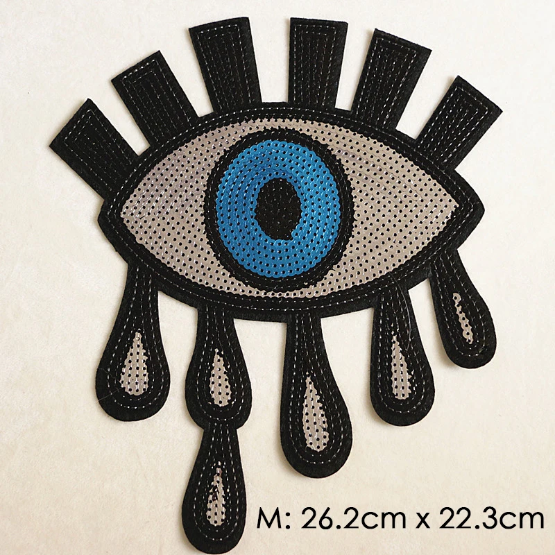 Нашивки для пришивания капли глаз аппликация одежды слезы блестки нашивки