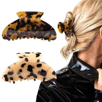 2 pcs hair claw banana clips barrettes leopard print large hairclips fashion accessories for women girls