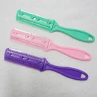 Уход за волосами для укладки волос парикмахерских ножниц лезвие бритвы Волшебная Расческа с лезвием набор парикмахерских инструментов 1 шт. Одежда высшего качества Двухсторонняя Ножи ножницы для волос