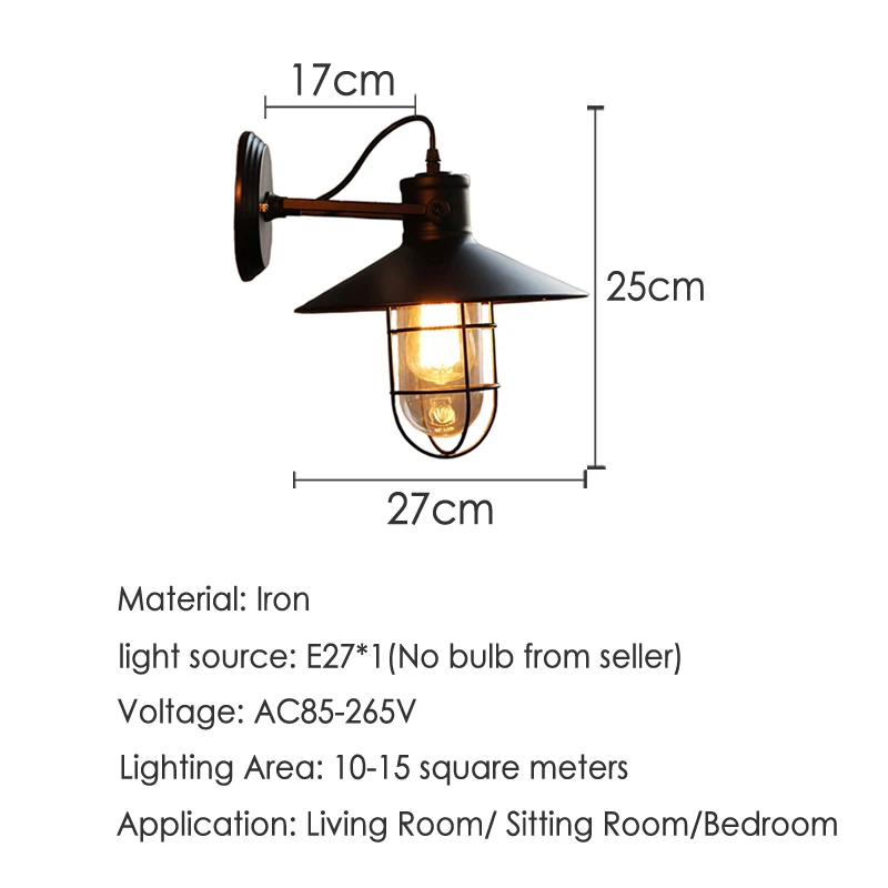 Настенное бра с железные настенные лампы для входной двери Бра в стиле индустрии