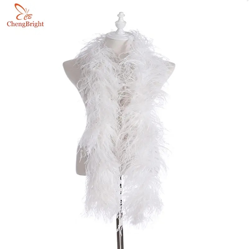 

2 Yards fluffy White ostrich feather boa skirt Costumes/Trim for Party/Shawl/Craft feather boa in wedding plume decorations Diy