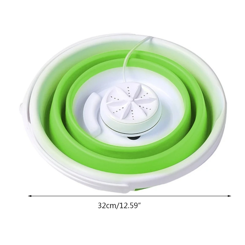 

Foldable Travel Washer Poratble Washing Machine 4 Gear w/ Foldable Tub for Baby Clothes Underwear Sock for Travel