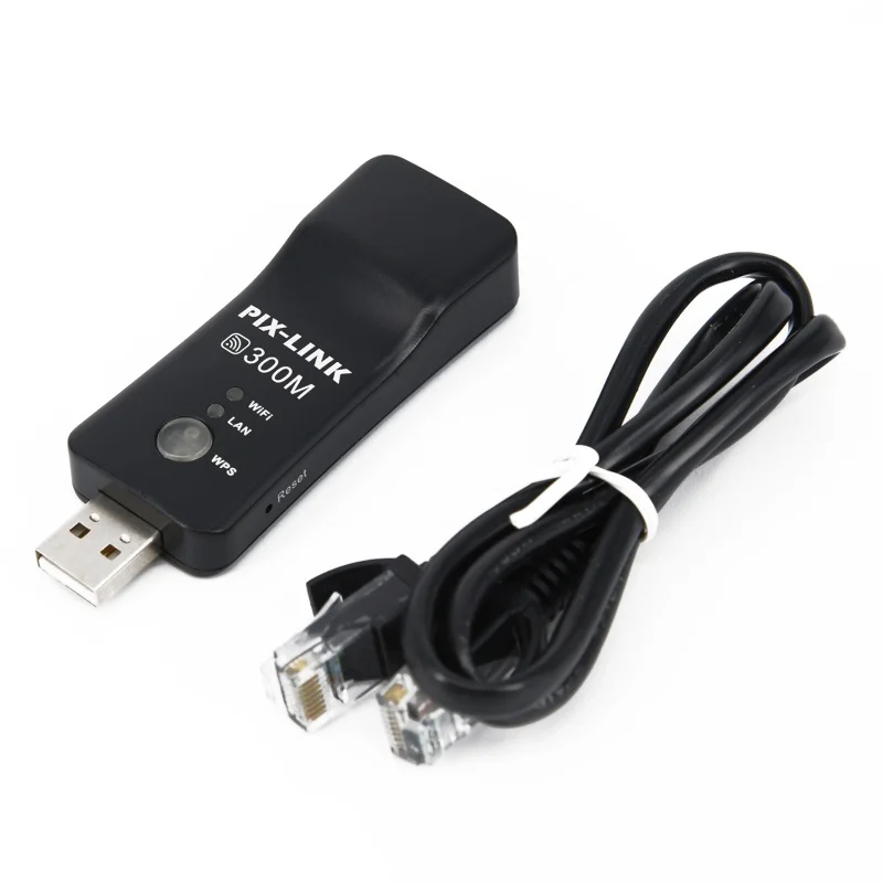 Беспроводной адаптер M300 USB LAN Wi Fi ключ для Smart TV Blu Ray Player расширитель диапазона Pix