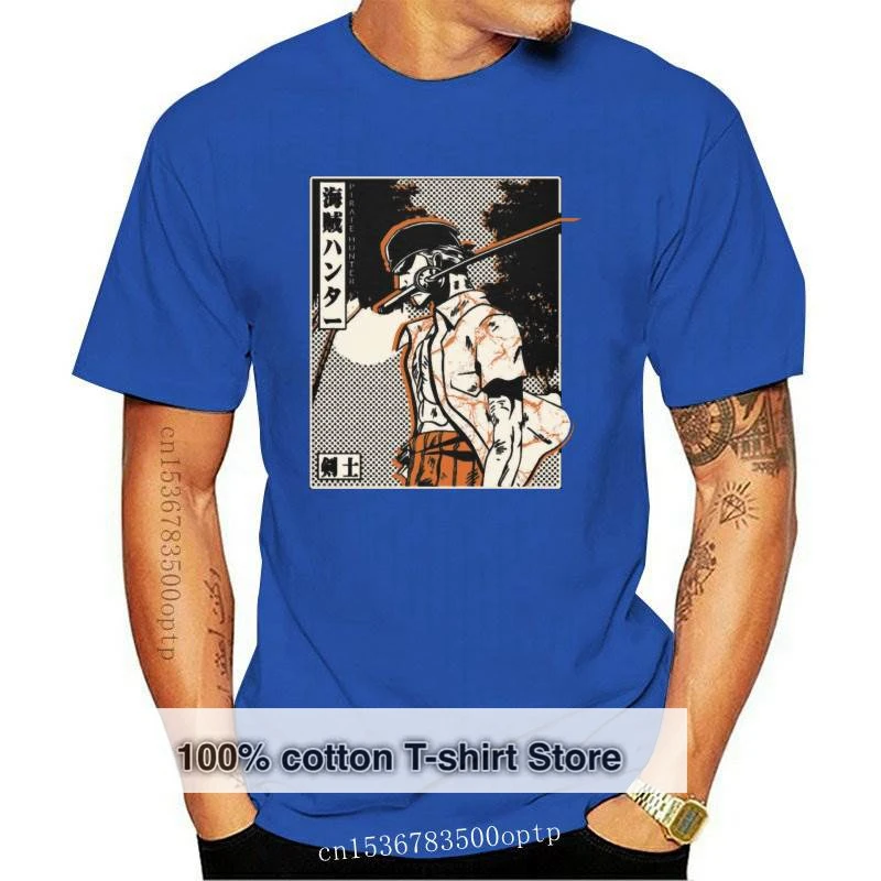 

New Roronoa Zoro Novelty Men T Shirt Print Homme Tee Shirts Camiseta Streetwear Harajuku Anime Shirt O-Neck Cotton Sho