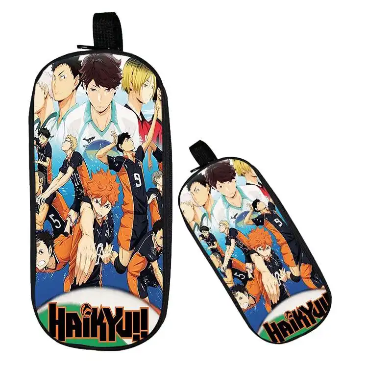 

Haikyuu!! Printed Cosmetic Bag Organizer Makeup Case Mini Zipper Pouch teenager Pencil Bags Haikyuu!! Make Up Organizers