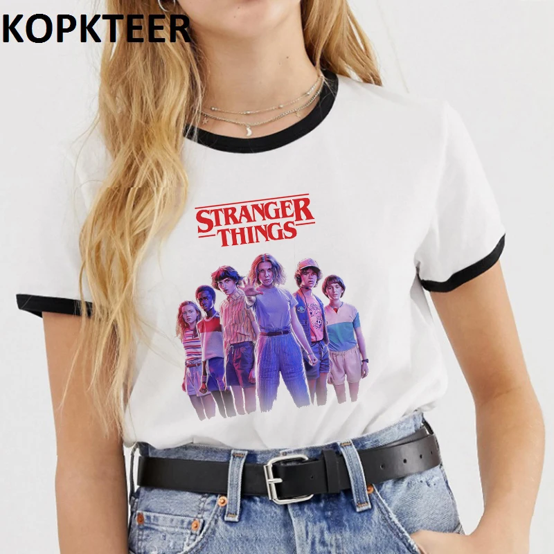 Футболка женская в стиле очень странные дела модная рубашка готическом одежда