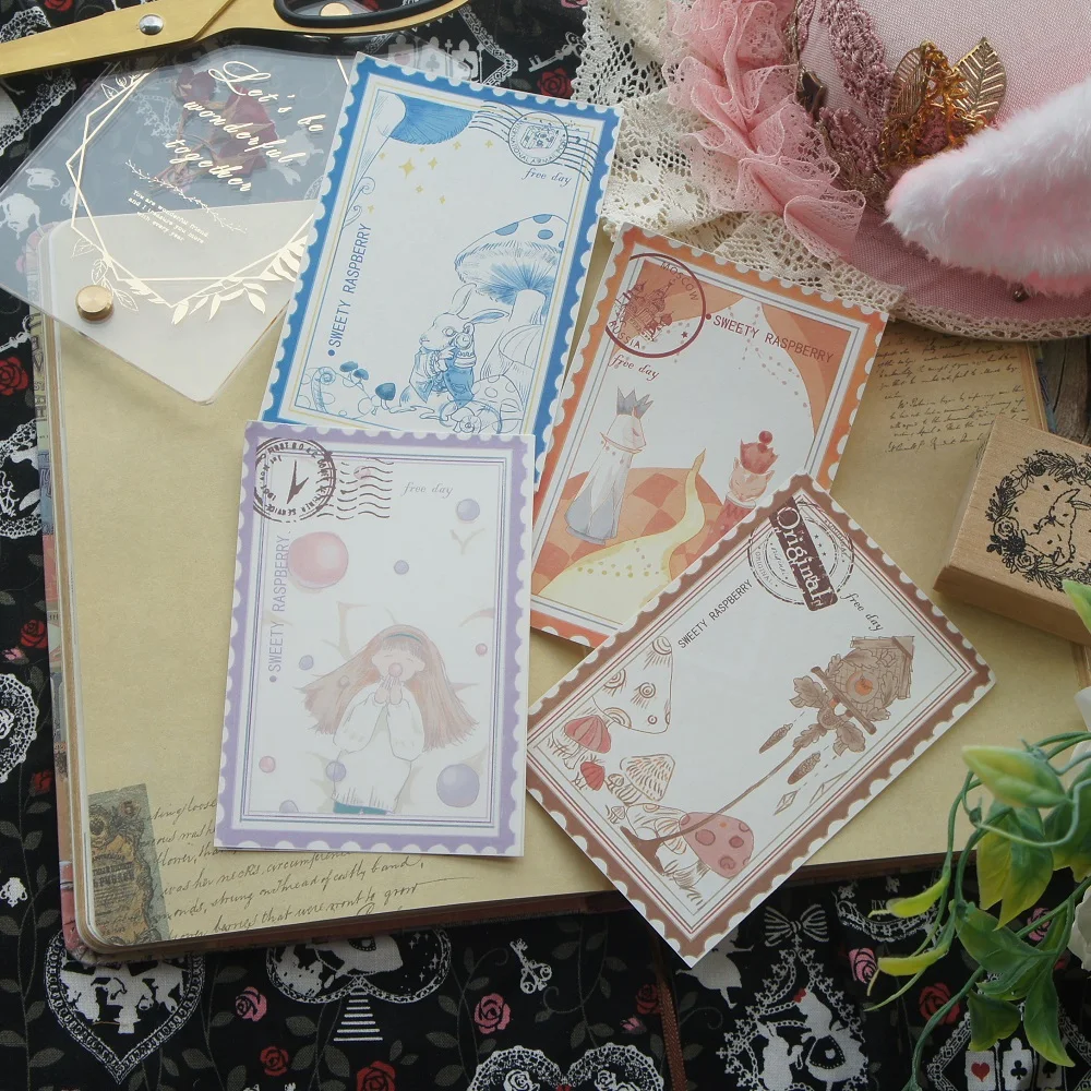 50 шт. DIY Бумага для скрапбукинга с изображением кролика королевы гриба бумажный
