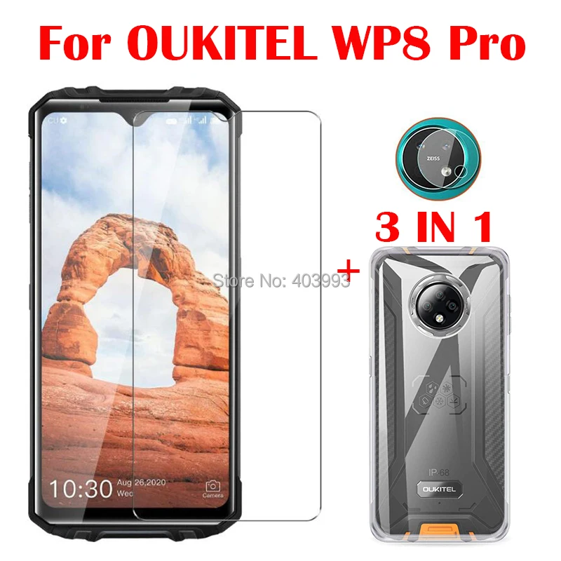 Защитное стекло для экрана и объектива камеры OUKITEL WP8 Pro NFC | Мобильные телефоны