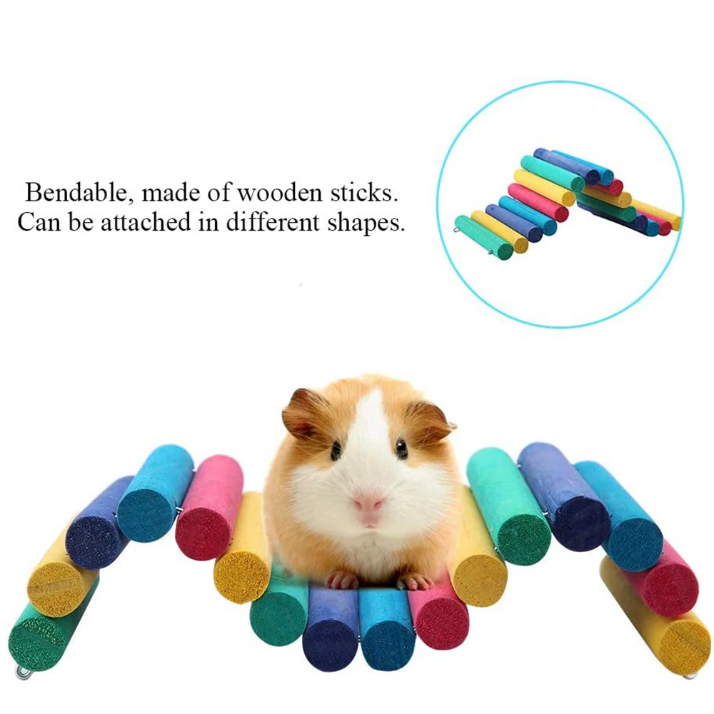 Хомяк лазание лестницы игрушки маленький питомец DIY гибкий деревянный арочный
