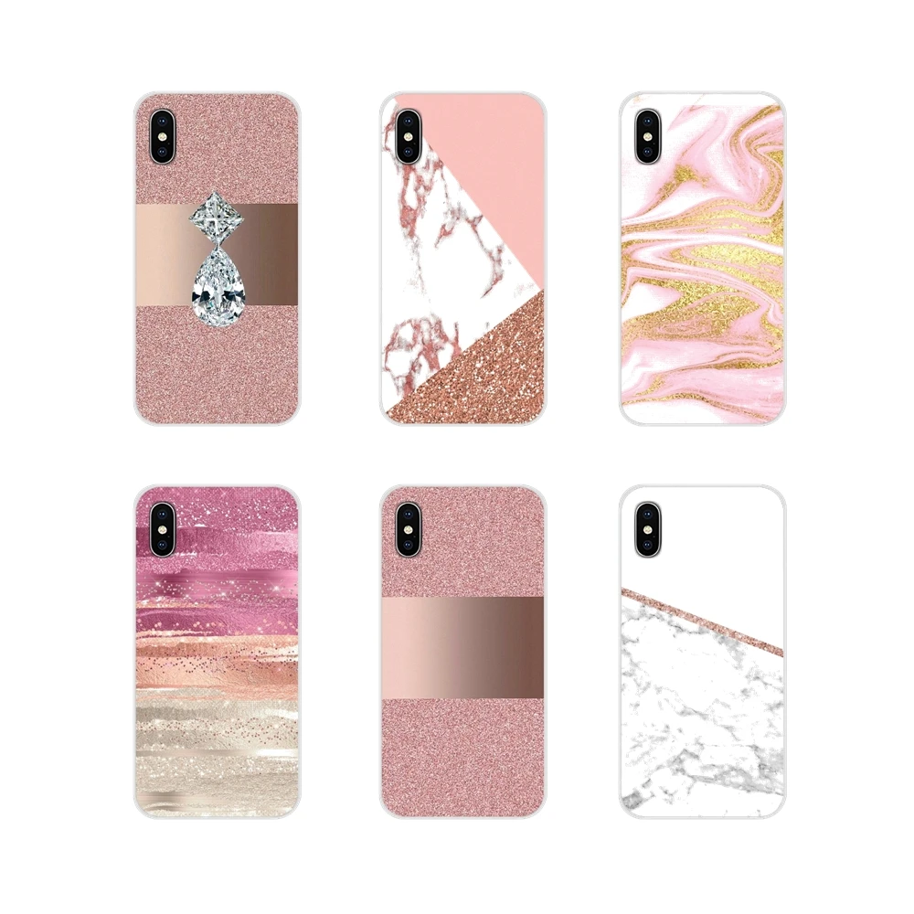 Чехлы для мобильных телефонов розовое золото розовый принт samsung Galaxy S3 S4 S5 Mini S6 S7 Edge