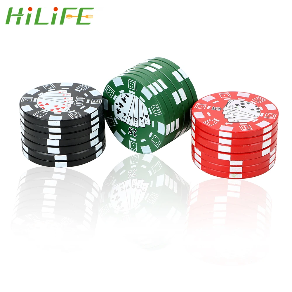 HILIFE 3 слойный резак для специй и сорняков покерный чип стильный трав точильщик