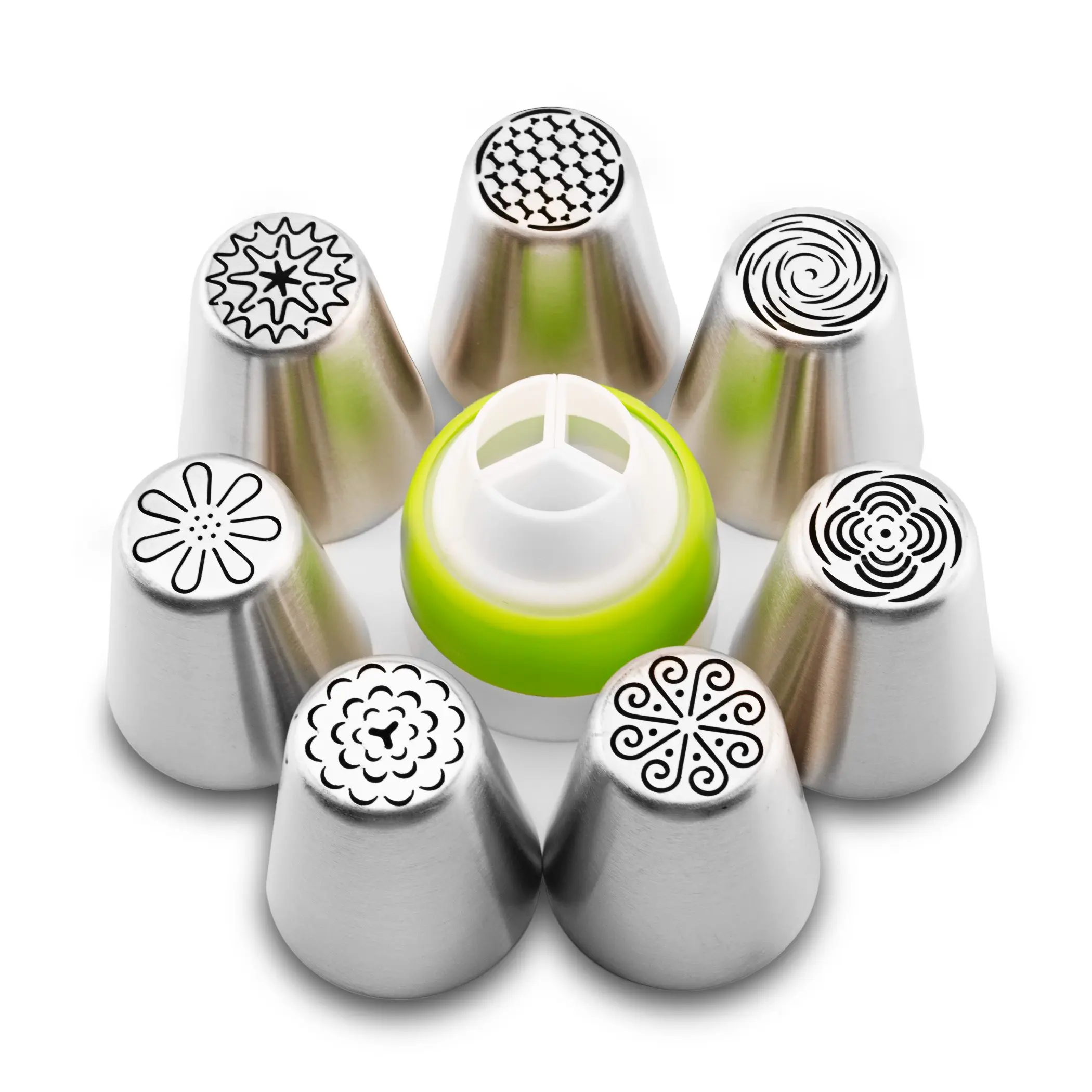 

Malaysia Stainless Steel Piping Nozzle Pastry Flower Icing Tools Tips [8in1 Set]