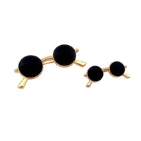 fashion glasses enamel pin metal vintage brooches for women black glass pin badge sloth harry styles backpack accessories