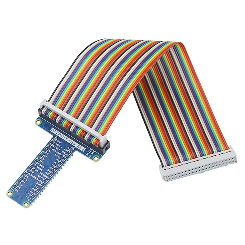 

T Type RPi GPIO Breakout Expansion Board +20cm FC40 40Pin Flat Ribbon Cable for Raspberry Pi 3 2 Model B