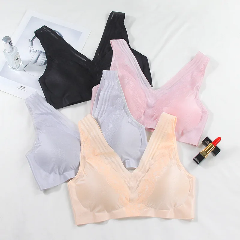 Хит бесшовные кружевные бюстгальтеры без косточек пуш ап для женщин сексуальное