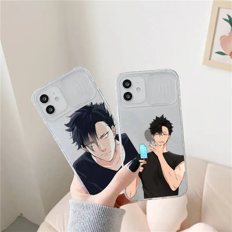 

Haikyuu Kuroo Tetsurou Phone Case transparent For iPhone 7 8 11 12 X XS XR MINI Pro Max Plus Slide Camera Lens Protect