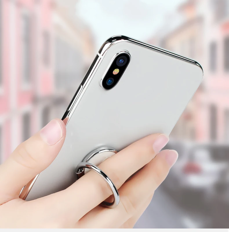 360 металлический чехол с узором для телефона, держатель для iPhone XIAOMI, магнитный держатель для мобильного телефона, универсальный держатель для настольного кольца
