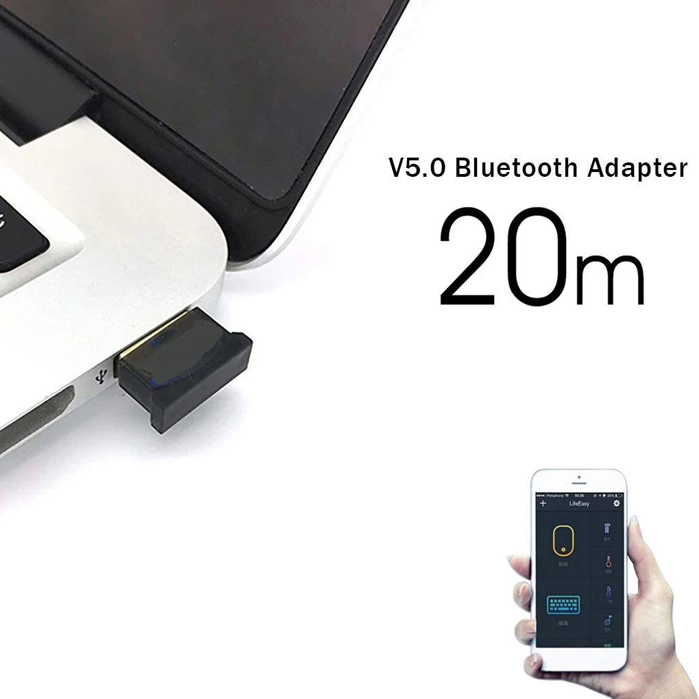 Wireless Bluetooth 5.0 Audio Adapter Dual Mode Wireless Receiver Transmitter USB 2.0 3Mbps Computer Bluetooth Dongle