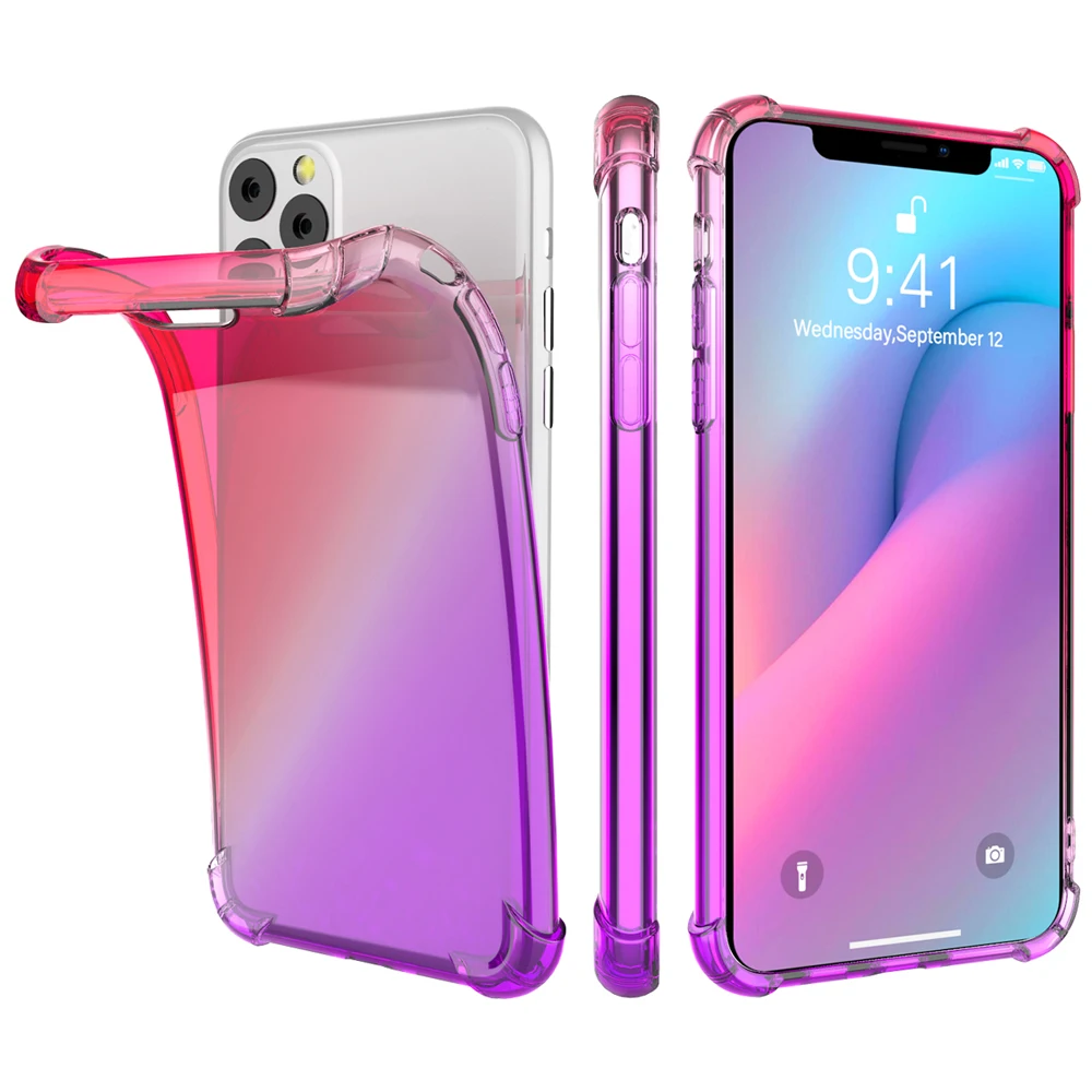 Гибридный прозрачный чехол безопасности для iPhone 11 Pro Max мягкий силиконовый