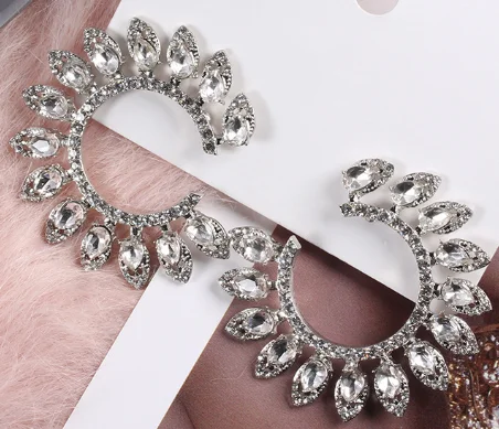 

UXN335 Glitter Earring 925 Sterling Silver Zirconia stone Female Engagement Jewelry