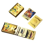 Карты Pokemon 27-54 шт.компл., металлическая Золотая энергетическая карта Vmax GX, Charizard Pikachu, редкая коллекция, Боевая тренировочная карта, детские игрушки, подарок