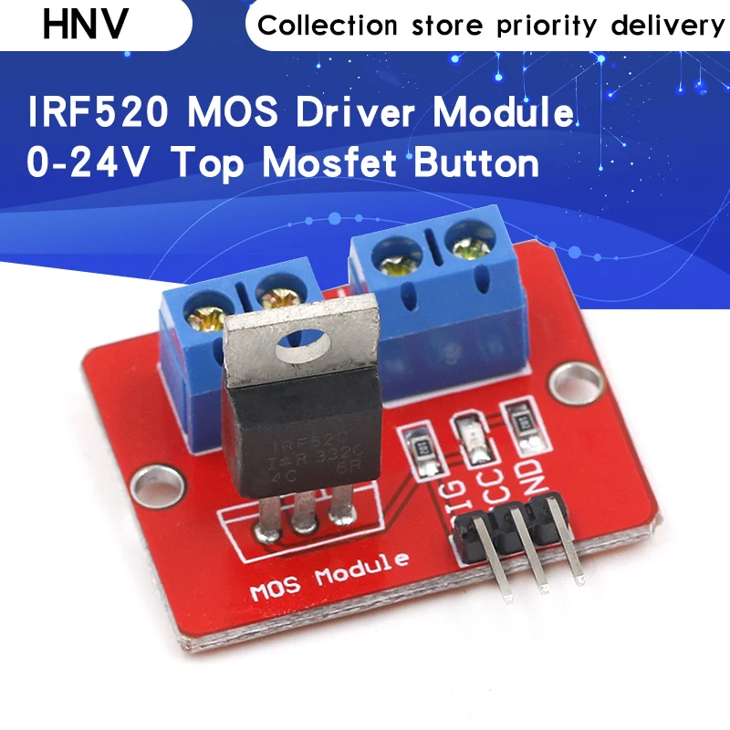 HNV 0-24 В верхняя кнопка Mosfet IRF520 драйвер MOS модуль для Arduino MCU ARM Raspberry pi | Электронные