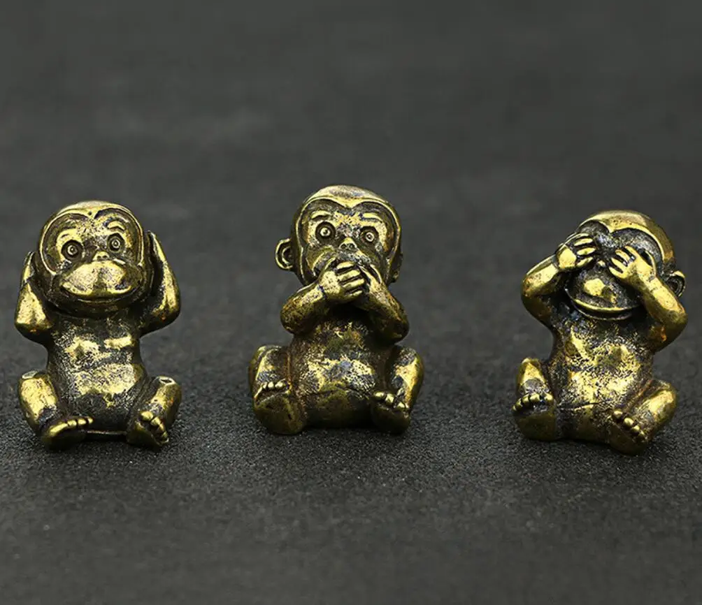 Креативный мультяшный кулон в виде обезьяны латунные поделки украшения для дома