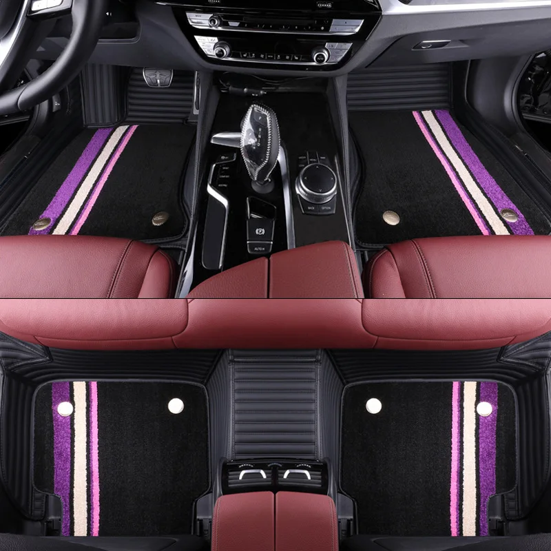 Black Автомобильные коврики на заказ для Volvo, все модели s60, s80, c30, s40, v40, v60, v70, xc60, xc70, xc90, 3D автомобильный Стайлинг, авто аксессуары - Название цвета: Black
