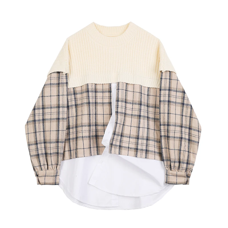 

Fashion plaid shirts women casual long sleeve oversized blouse 2020 Korean loose Casual vintage women Female Chic blouses tops