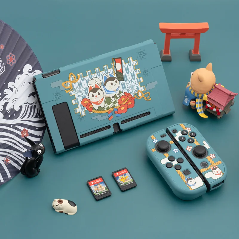 

Geekshare Nintend Switch Split Shell Cards Guardian Dog Cartoon Fairy League Hard Cover Back Girp Shell For Nintendo Switch
