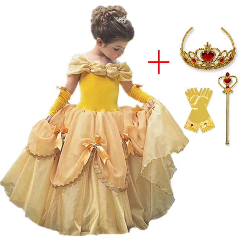 Белоснежный костюм принцессы косплей-вечеринка на Хэллоуин платье для девочек