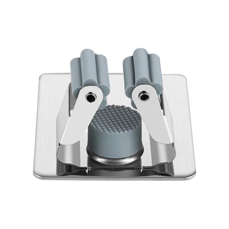 

Wall Mounted Stainless Steel Mop Holder Punch Free Waterproof Mop Hook for Kitchen Bathroom H88F