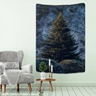 Домашний настенный гобелен, Настенный декор, Рождественская елка, ручная стирка, 100% полиэстер, машинная стирка, мусульманский принт LH07001