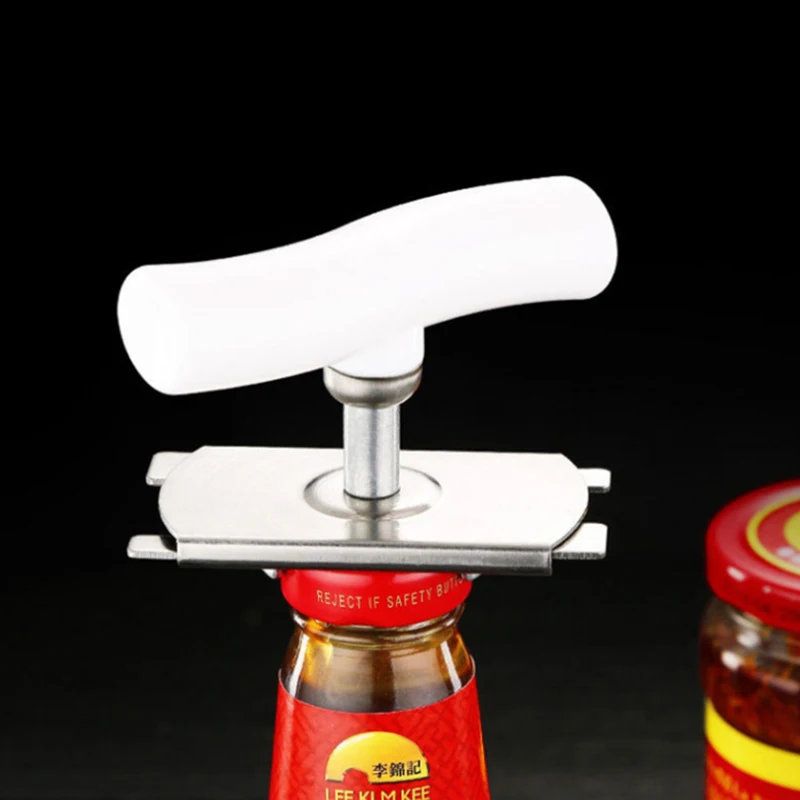 

Stainless Steel Can Opener Non-slip Bottle Opener Kitchen Utility Gadget Open Cover Multifunctional Kitchen Cap Opener Household