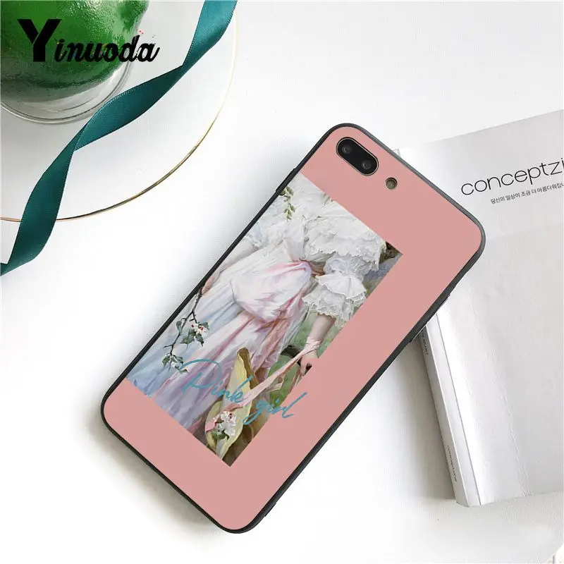 Yinuoda Great art aesthetic van Gogh Mona Lisa painting Black Phone Case for iPhone 8 7 6 6S X XS MAX 5 5S SE XR 11 Pro Max | Мобильные