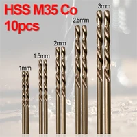 10pcs hss co m35 cobalt twist drill bit set 11 522 53mm for stainless steel metal wood drilling rotary power drill
