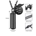 Модная урна из нержавеющей стали ожерелье для праха кулон мне все еще нужно, чтобы вы были близки ко мне-крылья ангела, кремационные ювелирные изделия для золы